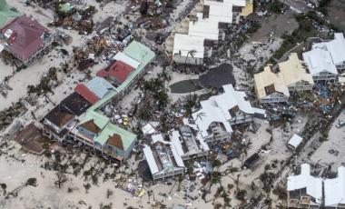 L’île de Saint-Martin après le passage de l’ouragan Irma.
