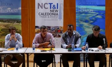 Philippe Germain, Didier Poidyaliwane, Sébastien Sarramegna de NCT&I (2e à d.) et le service de la Coopération régionale ont animé la restitution de la mission du gouvernement en Papouasie Nouvelle-Guinée.