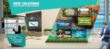 The virtual booth of the government and the three provinces highlights the investment opportunities and tourism assets of New Caledonia.