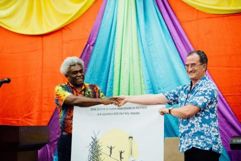 Jean-Pierre Nirua et Bernard Deladrière partagent une vision généreuse de la francophonie. (Photo © Groovy Banana)