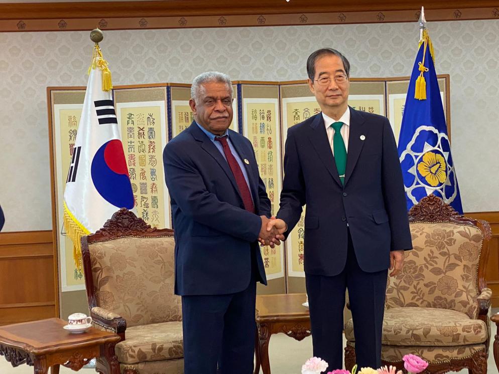 : Le président du gouvernement Louis Mapou s’est entretenu avec le premier ministre sud-coréen Han Duck-soo