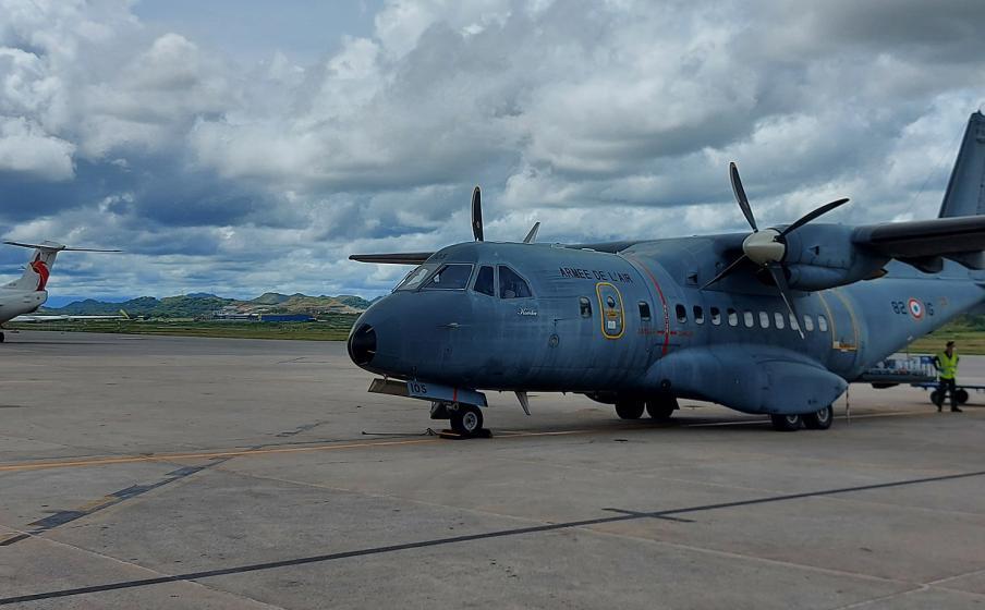 ... were all present to welcome the CASA plane at the Port Moresby airport
