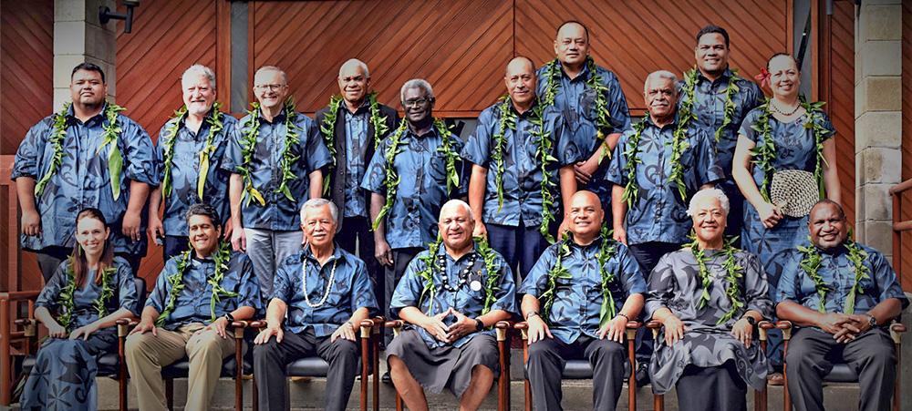 The 17 Pacific Island leaders on the final day of the 51st Pacific Islands Forum in Fiji. Credit: Pacific Islands Forum