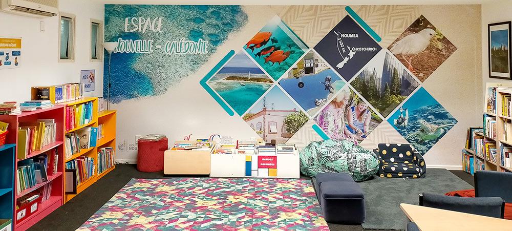 The "New Caledonia Area" house by the Alliance française in Christchurch is the fourth francophone space dedicated to New Caledonia in New Zealand The "New Caledonia Area" house by the Alliance française in Christchurch is the fourth francophone space dedicated to New Caledonia in New Zealand