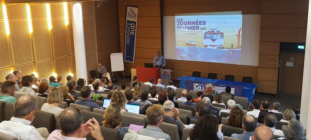 The president of the maritime cluster of New Caledonia, Philippe Darrason opened the 5th edition of the Journées de la mer (photos Emma Colombin/CMNC).